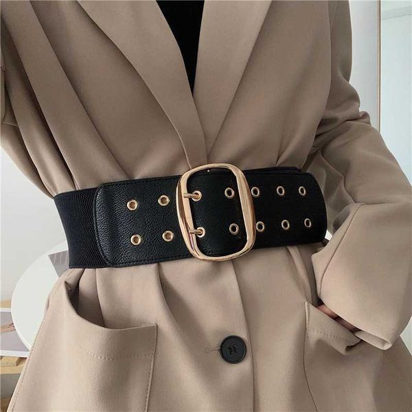 Cintos Nova Personalidade Pin Pin Buckle Belts For Women Dress Party Decorate Estream a cintura larga selo de design vintage casaco quente cintura