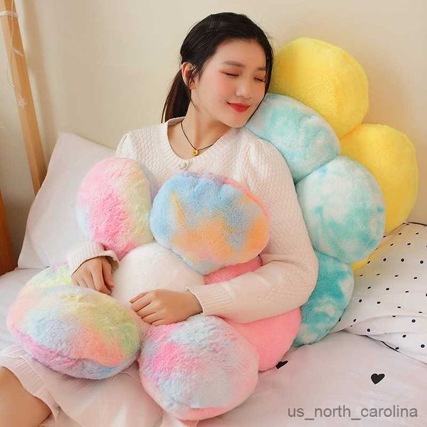 Doldurulmuş Peluş Hayvanlar 65cm Çiçek Şeklinde Yastık Kalın Pembe Çiçek Peluş Oyuncak Kapalı Açık Piknik Dekorasyon Hediyesi R230811