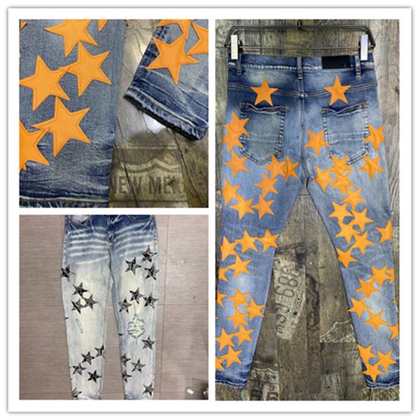 Jeans de designer de 22SS Design de luxo de luxo jeans jeans calças jeans casuais Popular Five Star Elements High Quality High Street Bi223s