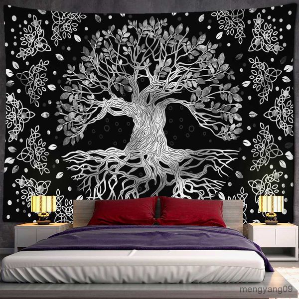 Taquestres Mysterious Tree of Life Tapestry Wall Holding Art Room Decoração de casa Cano R230812