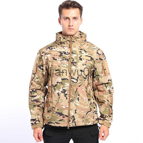 Herrenjacken Winter Fleece Jacke Männer Militär Softshell Taktisch wasserdichte Armee Tarnschichten CP Camo Kleidung Multicam Windbreakers 4xl J230811