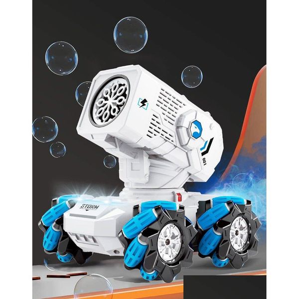 Elektro-/RC -Auto Bubble Gun RC/Electric Lighting Fernbedienung wiederaufladbarer Stunt -Waffen Spielzeug für Kinder Weihnachtsgeschenke Drop Lieferung Ele Dhliv