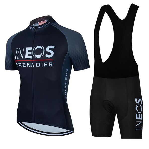 Jersey de ciclismo Conjunto Ineos Grenadier Bicycle Pro Team manga curta Maillot Ciclismo Mens Roupas respiráveis ​​de verão 221104 Drop dell Dh1az