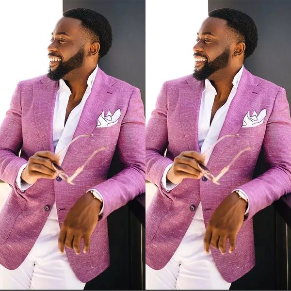 Purple Suits Blazer для мужчин Slim Fitched Groof Groom Wear Business Wedding Tuxedos куртка изготовленного на заказ.