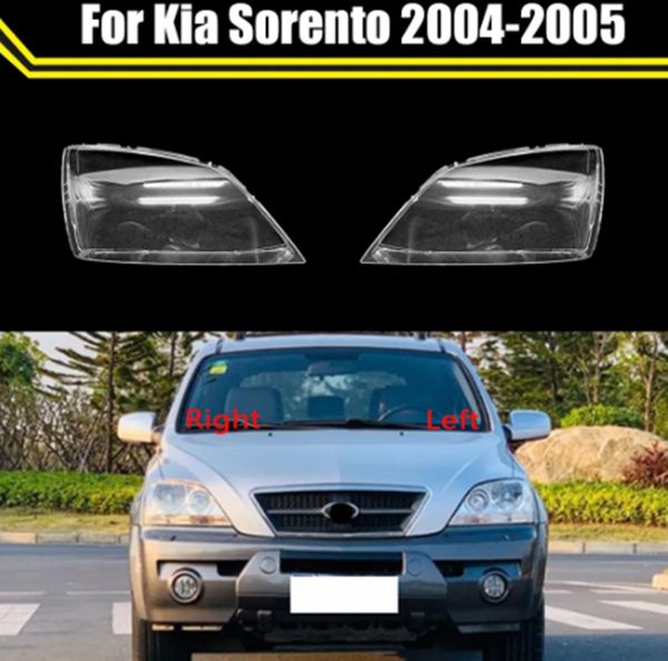 Kia Sorento için 2004 2005 Araba Ön Far Kapağı Cam Lamba Kabuk Lens Cam Kapakları Işık Şeffaf Labbes Far Kılıfı