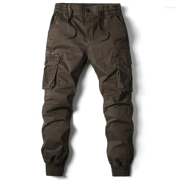Мужские брюки мужские рубашки грузоподъемности, пробегая повседневную хлопковую полную длину, военная уличная одежда тактические брюки тактического спортивного костюма плюс размер