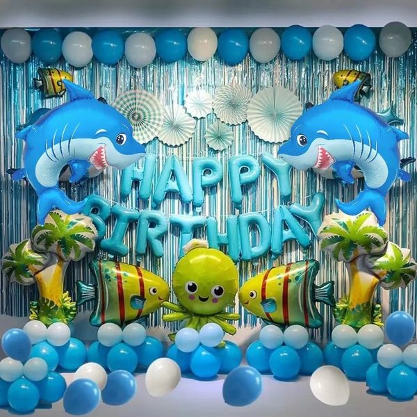 Другое мероприятие поставки снабжения Shark Sea Birthday Party Balloons Decorations Decoration