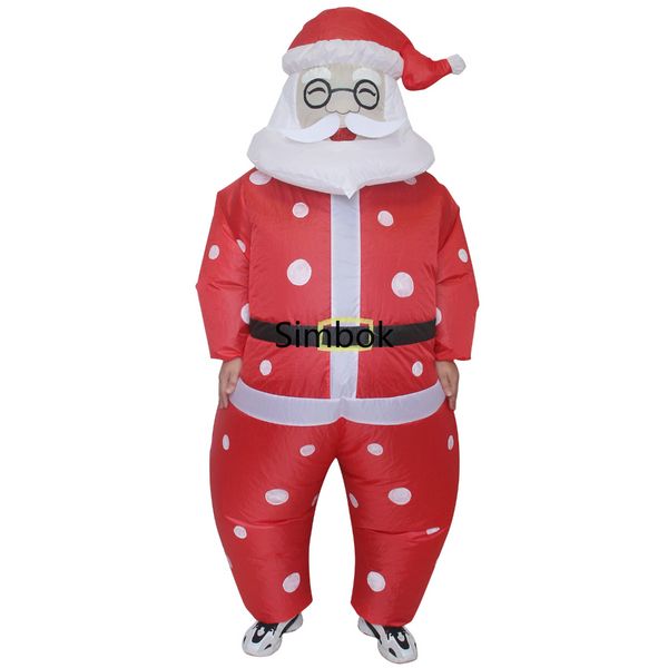 Babbo Natale Snowman costume gonfiabile mascotte di Natale per adulti abiti da festa del carnivale di Halloween