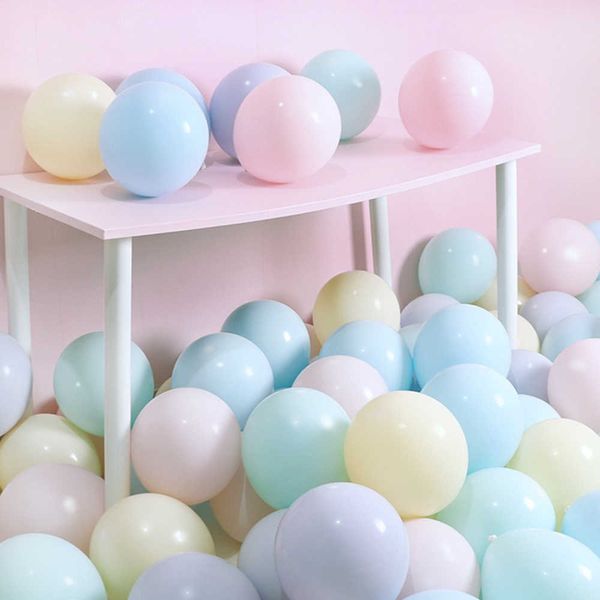 Dekorasyon 30/50pcs 5/12/10inch balon pastel pembe beyaz renk balon düğün doğum günü dekorasyon bebek duş dekor