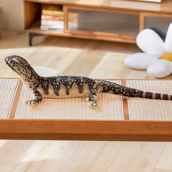 Animais de pelúcia de pelúcia 75cm vida real lagarto brinquedo de pelúcia realista animais selvagens brinquedos realistas lagartos presentes para crianças