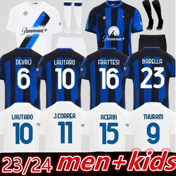 Lukaku Soccer Jersey Barella Dzeko Home Milans LaUtaro Vidal J. Correa 22 23 INTERS MILANS FOOTH CAMIS