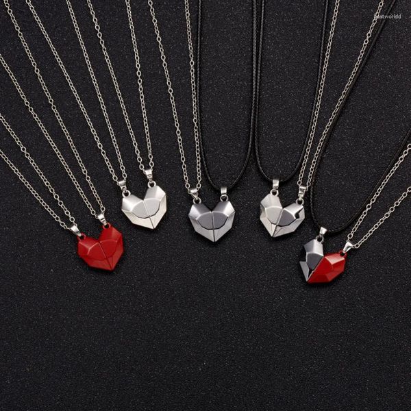 Подвесные ожерелья 1 пара магнитная пара ожерелье для моды любитель моды сердце