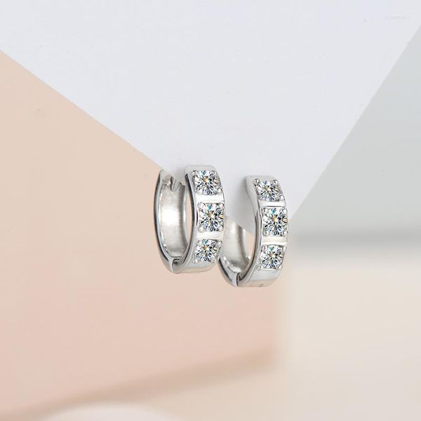 Серьги для гвоздиков Cosya S925 Серебряное серебро Moissanite D 0,6CT Diamond Sergring для женщин Свадебная вечеринка