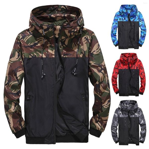 Herren -Grabenmäntel 2023 Sommer Camouflage Sonnenschutzwindbrecher Jacke koreanischer Stil Militärtaktisch Taktik Casual Skin Outwear Windbrecher Mann Mann männlich