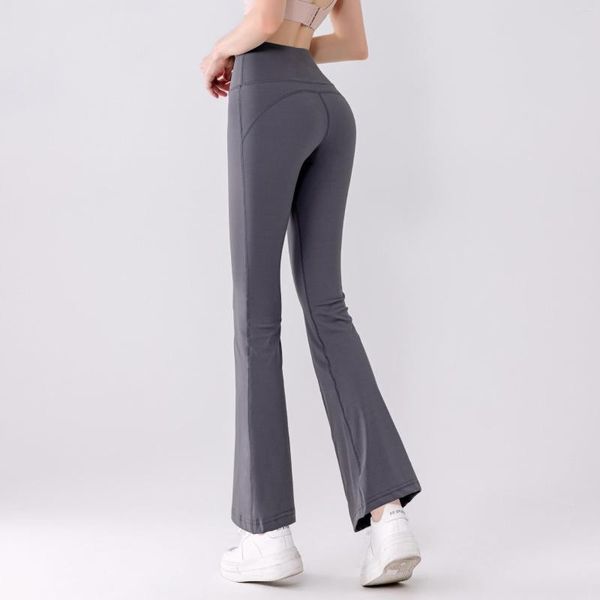 Pantaloni attivi da yoga donne slim forma dimagranti nude sentirsi in alto in vita aderenza interamente match alla moda a campana a campana fulm