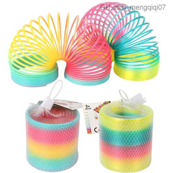 Ziehen Sie Spielzeug Rainbow Spring Crazy Kids Games Kinder und Passtimes Spielzeug Ausbildung Falten Sie Plastikviolin stressresistentes lustiges Spielzeug Z230814