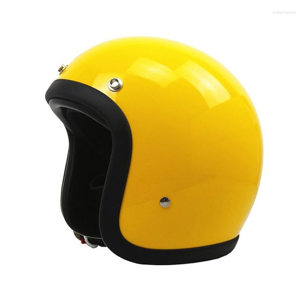 Мотоциклетные шлемы винтажные стекловолокно Helmetcascos Open Face Jet Cafe Cafe Racer CCHOPPE