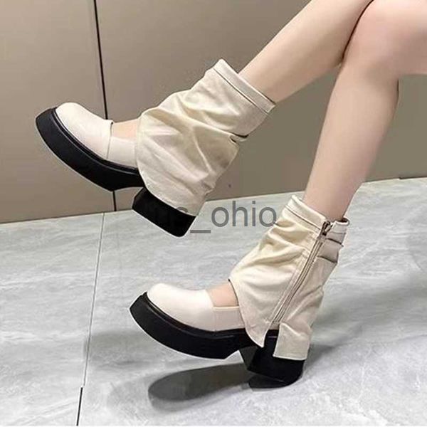 Stivali tacchi alti chelsea stivali stivali piattaforma robusta stivali sandali sandali caviglia autunno nuovo 2023 pompe abiti sexy mary jane women shoes j230811