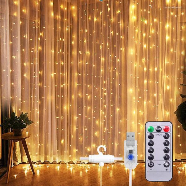 Dizeler Led çelenk perde ışıkları 8 mod Noel aydınlatma tatil kapalı ev dekoratif