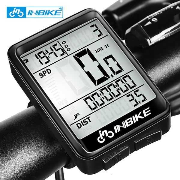 Велосипедные компьютеры inbike Rainpropet Mtb Компьютер велосипедный велосипед Speedometer Беспроводной проводной одометр Цикл велосипедный светодиодный экран Измеримый IC321 230811