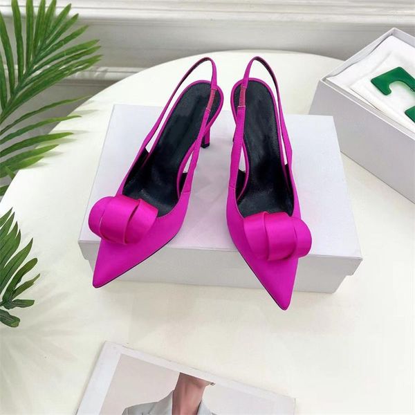 Scarpe eleganti fiore con tacchi alti marca di moda donne designer di pompe per feste sexy rosa rosso sandali in pelle vera sandali femminile slittamento estivo