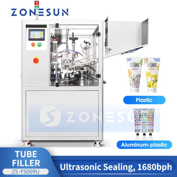 ZONESUN Automatische Kunststoffrohrfüllmaschine Ultraschallversiegelung Codierungscreme Zahnpasta Kosmetikprodukte Verpackung ZS-FS009U