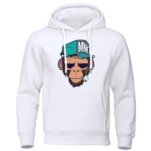 Erkek Hoodies Sweatshirts Kişilik Sigara Maymun Hoodie Erkek Moda Sıcak Sweatshirt Hip Hop Hoodies Sıradan Polar Sokak Giyim Bahar Sonbahar Hoody 230810