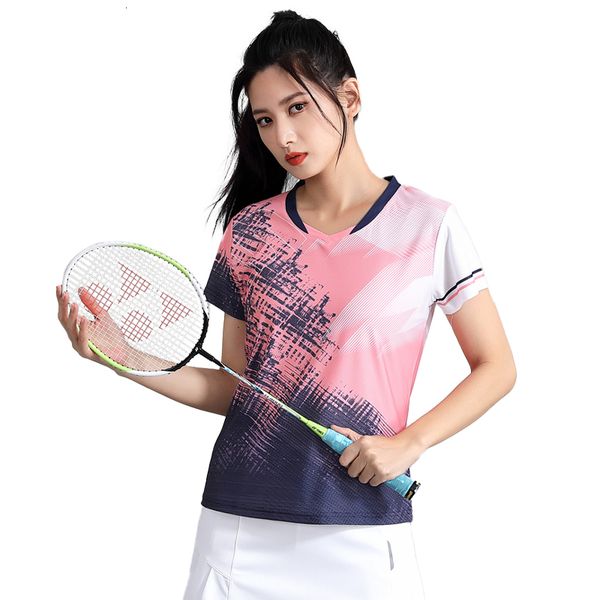 T-shirt per esterni Badminton Training Shirts Women Gym traspirabile Ultral Light Table Tennis Short Short Short Golf Sports Sports Ping Pong Maglie vestiti 230811