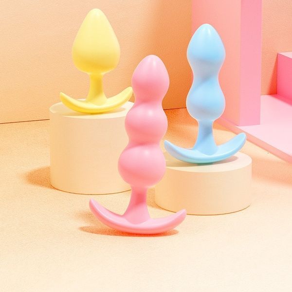 Anal Toys 3pcset Soft Silicon Plugs Anfänger Stimulator Trainer Sexspielzeug für Frauen Paare GSPOT -Massageprodukt 230811