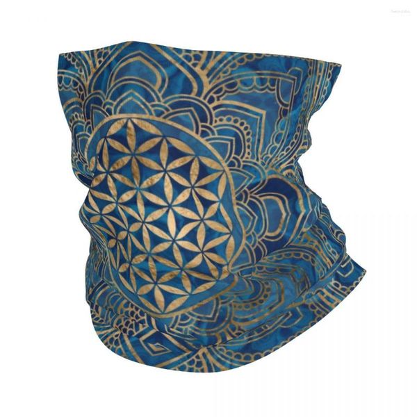 Bandanas Flower of Life in Lotus Mandala Bandana Neck Gaiter для лыжных велосипедных женщин Мужчины Обертывают шарф буддизм.