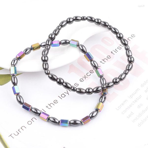 Charm Armbänder verkaufen schwarze Gallstone Fußkettchen farbenfrohe Unisex Magnetic Perlen Armband Tropfen für Männer Männer
