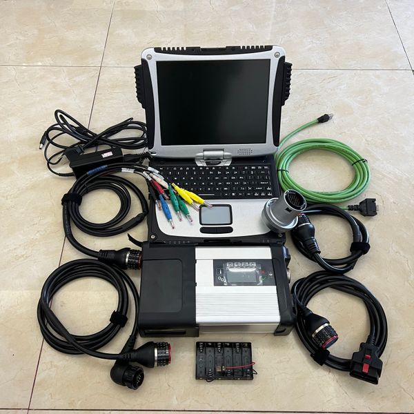 Система диагностики mb star, SD Connect C5, Wi-Fi с Toughbook CF19 i5, 4G, сенсорный экран, ноутбук, SSD, 12 В, 24 В, полный набор для легковых автомобилей, грузовиков, готовый к использованию