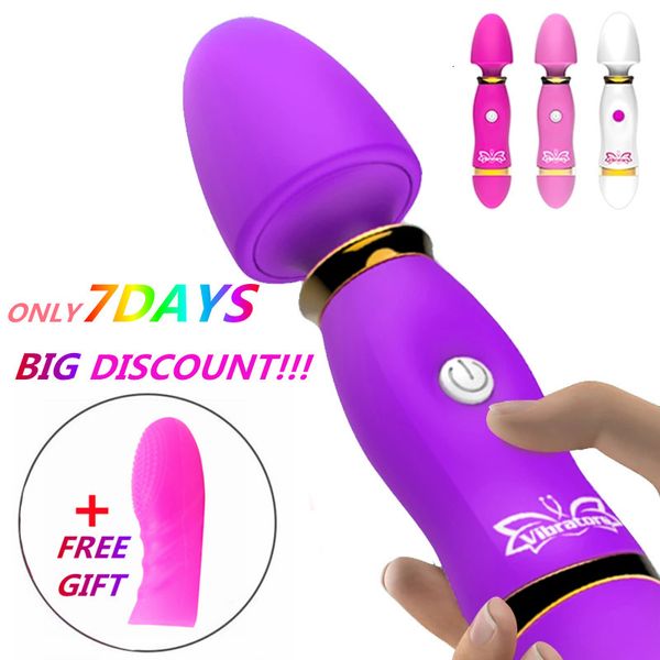 Vibradores 12 velocidades Vagina Vibrator Stick For Women Magic AV Wand Massager Feminino Masturbador Gspot Sex Toy Shop Clitoris estimulador 230811