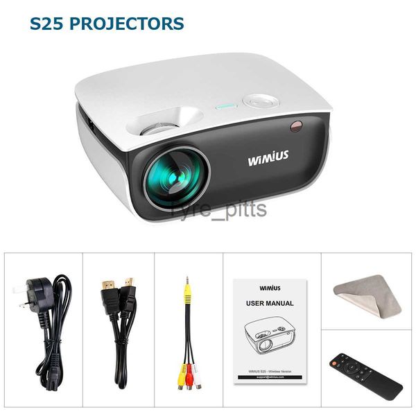 Projectors Mini Projectors 6500 Lumen Phone Beamer Video Projector 1080p Beamer Spiegelung LED -Projektor für Hometheater Video S25 x0811 x0811 x0813