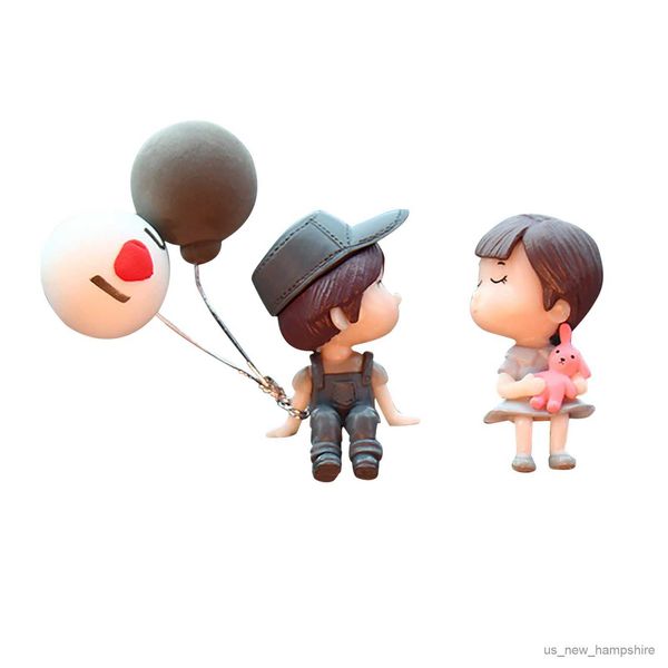 Dekorationen Bestverkaufte Autodekoration Cartoon Paare Actionfigur Figuren Ballon Ornament Auto Interior Accessoires für Mädchen Geschenke R230811