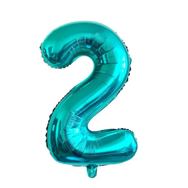 Dekoration 10 Stück Happy Birthday Ente Blaue Folien-Zahlenballons Baby Junge Mädchen Dekorationen Mein Jahr Ballons Zubehör Globos