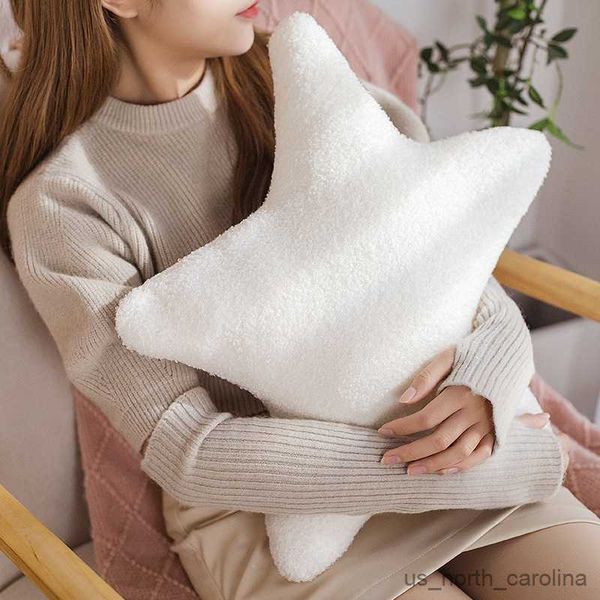 Animali di peluche imbottiti Stile animale carino lancio bianco Star Star Cloud Cuscino Cat Cushion Decorazione per bambini Toys R230811