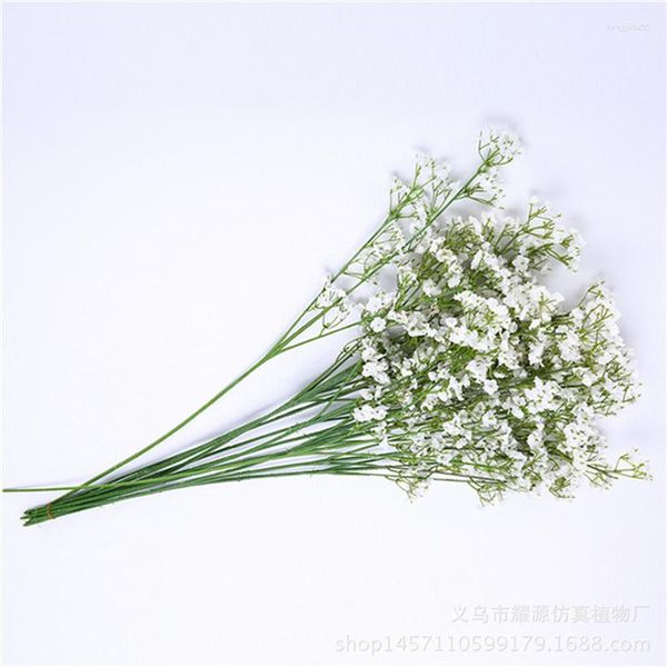 Dekoratif Çiçekler 1 PC uzunluğunda STEM Yapay Bebekler Nefes Sahte Gypsophila Bitkiler Buketler Düğün Ev Diy dekorasyon