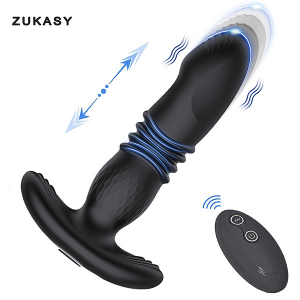 Toys anali che spinge il vibratore vibrante tappo di testa sesso per donne wireless remoto buttplug prostate massaager uomini 230811