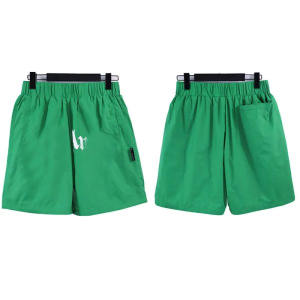 shorts verdes, calças casuais de homens e femininos de monograma de palmeira, calças de praia, calças esportivas de esporte rápido e seco solto