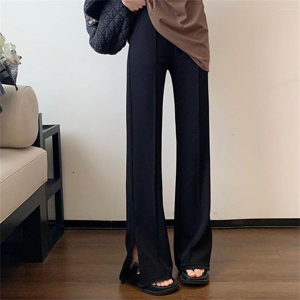 Pantaloni da donna Alien Kitty Black Flare pantaloni OL 2023 Spring High Waist Slip Casual Slim-Fit Office Lady Streetwear Mujer Chic