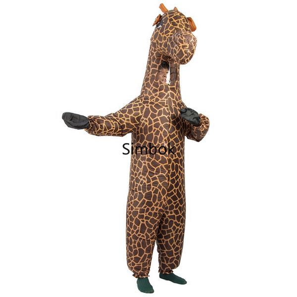 Giraffa cavalcando costume gonfiabile che camminava halloween natalizio per animali da cosplay abiti da donna adulto