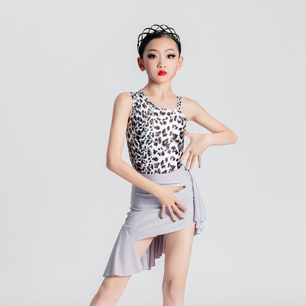 Sahne Giyim 2023 Kız Latin Dans Elbisesi Yarışma Balo Salonu Çocuk Kostüm Salsa Seksi Kızlar Vestidos Cha Giyim