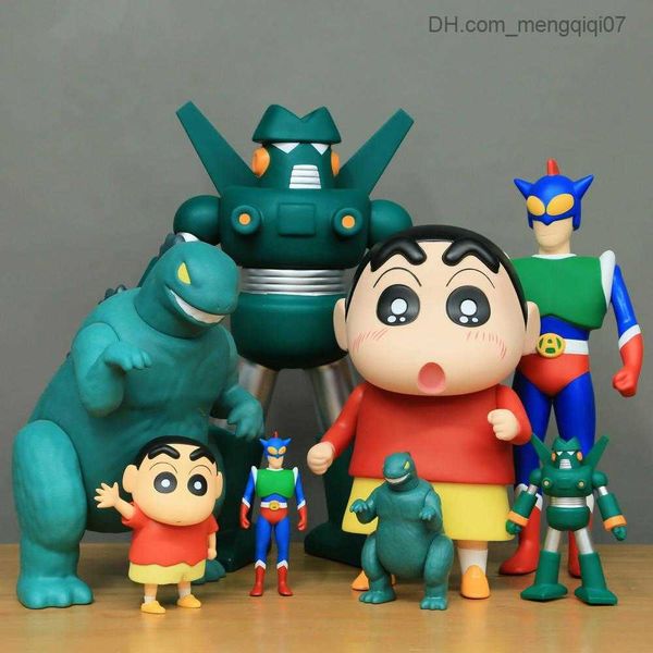 Pull Toys Crayon Shin Chan Filme de desenhos animados em torno de Toys Kamen Monster Modelo Japonês Ornamentos decorativos Toys Presentes infantis Z230814