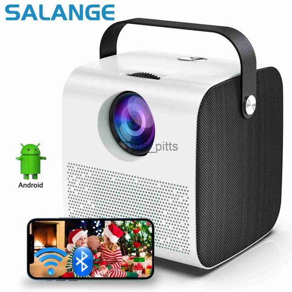 Проекторы Salange P52 LED Projector 1280*720 Portable Home Theatre 3600 Lumen Android Video Beamer Full HD 1080p Поддержка Bluetooth Disceer X0811