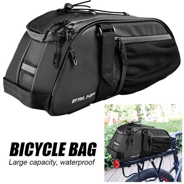 Panniersbeutel wasserdichte Fahrradbeutel großer Kapazität Rumpf Mountain Road Bicycle Tail Pannier Pack Gepäckbike 230811