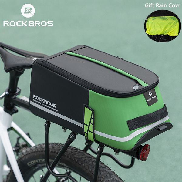 Panniers Bags Rockbros Fahrradbeutel PU BIKE Kofferraum Rücksitzbox 2 in 1 Reise -Pofrografie Sport Fitness Schulter -Radfahren 230811 230811