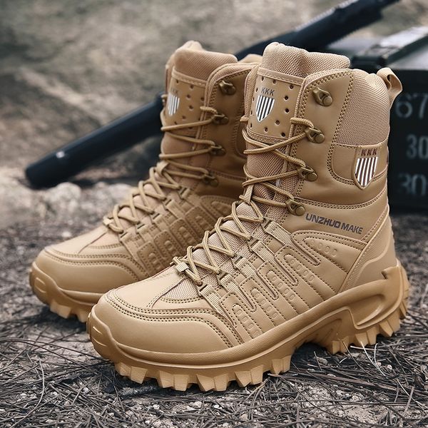 Stivali autunno inverno inverno da combattimento militare di addestramento stivali sportivi non slip stivali da escursionismo maschio stivali esercito scarpa da lavoro deserto 230811