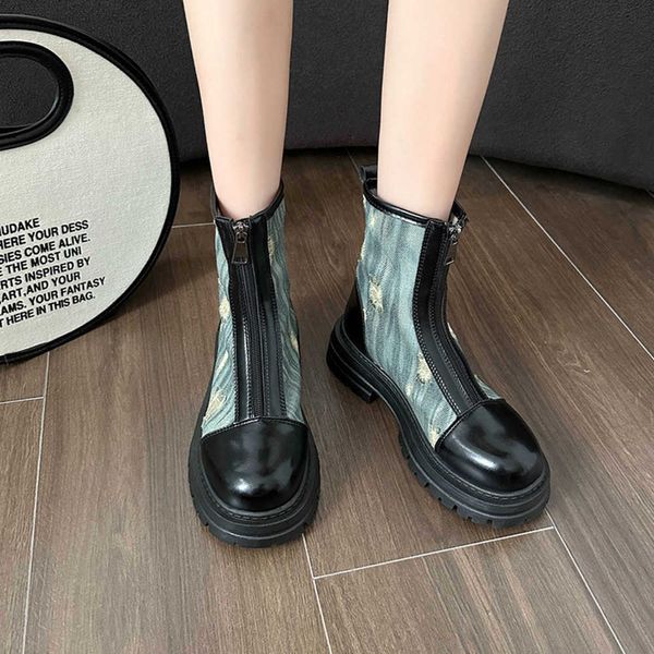 2023 Autunno New Fashion British Style Old Denim Spessa SOLE STUPI SHORT STUCI FRITTURA SCHEMI SMIFME SLIME SCOPI 230811