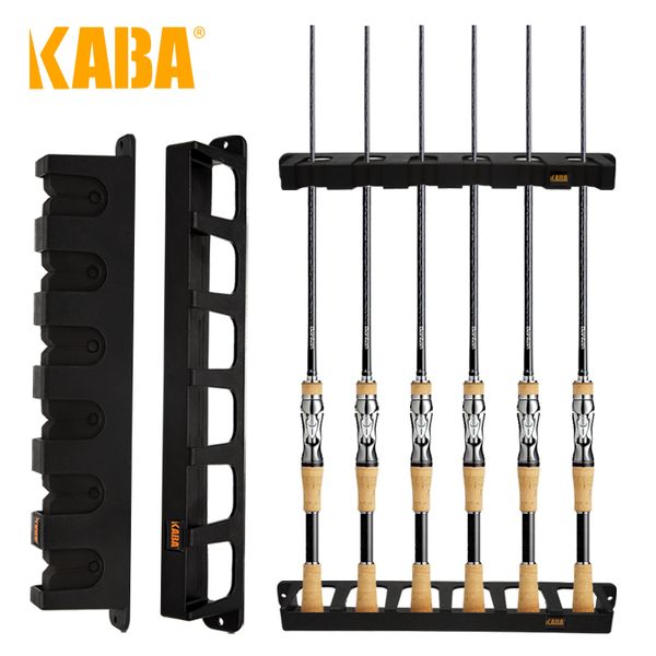 Fischereizubehör Kaba Rod Rack Stangenhalter Schwarz Wallmounted Hochstranges ABS für Garagenanzeigestand fester Rahmen 230811